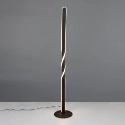 Reality Leuchten Gulvlamper|Gulvlamper > LED-gulvlampe Ginko, sort mat, metal, højde 110 cm