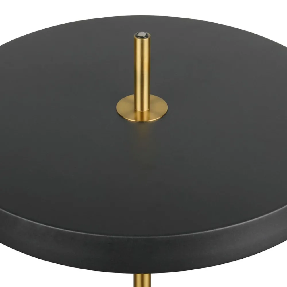 Trio Lighting Gulvlamper > LED-gulvlampe Keaton, sort/guldfarvet, højde 138 cm, CCT