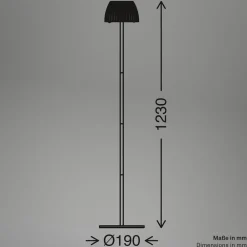 Briloner Gulvlamper > LED-gulvlampe Loca, brun, højde 123 cm, plast/metal