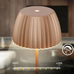Briloner Gulvlamper > LED-gulvlampe Loca, brun, højde 123 cm, plast/metal