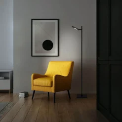 Näve Gulvlamper > LED-gulvlampe Lupa sort højde 135 cm metal touchdim