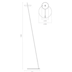 Sigor Gulvlamper > LED-gulvlampe Mahina, hvid, højde 130 cm, metal, CCT