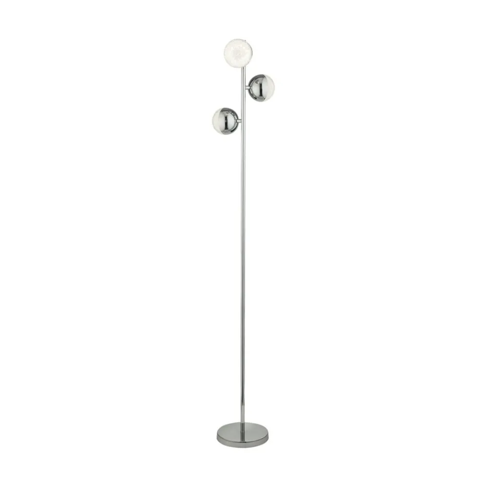 Searchlight Gulvlamper|Gulvlamper > LED-gulvlampe Marbles, kromfarvet, glas, 152 cm høj