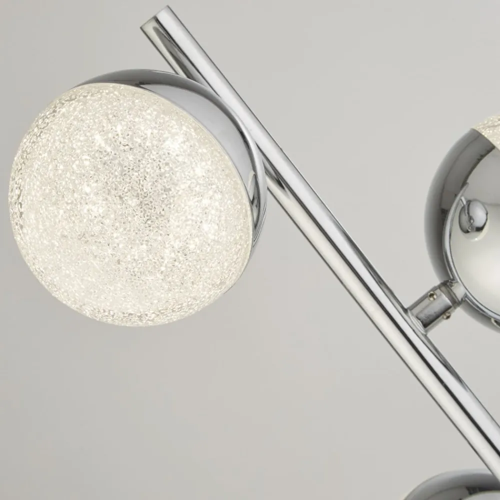 Searchlight Gulvlamper|Gulvlamper > LED-gulvlampe Marbles, kromfarvet, glas, 152 cm høj