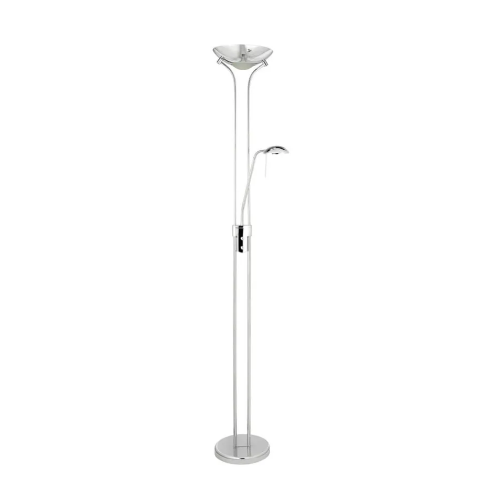 Searchlight Gulvlamper|Gulvlamper > LED-gulvlampe Mor & Barn, krom, læselampe, dæmpbar