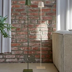 Sigor Terrassebelysning > LED-gulvlampe Nuindie IP54 120 cm rund USB-C dune beige