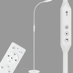 Briloner Gulvlamper|Gulvlamper > LED-gulvlampe Office Remote, fjernbetjening, hvid