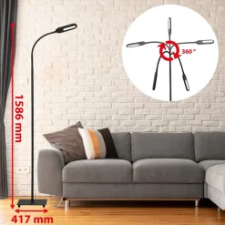 Briloner Arbejdsrum/Kontor|Gulvlamper > LED-gulvlampe Office Step, dæmpbar, sort