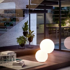 Linea Light Sokkellamper > LED-gulvlampe Oh!, Ø 38 cm, E27, polykarbonat, hvid
