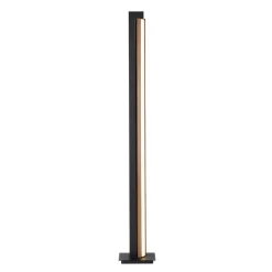 PURE Gulvlamper|Gulvlamper > LED-gulvlampe Lines, sort, træ, fjernbetjening, 140 cm