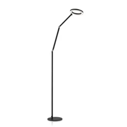 Gulvlamper|Gulvlamper ^ ORION LED-gulvlampe Ringo, sort, metal, justerbar, dæmpbar