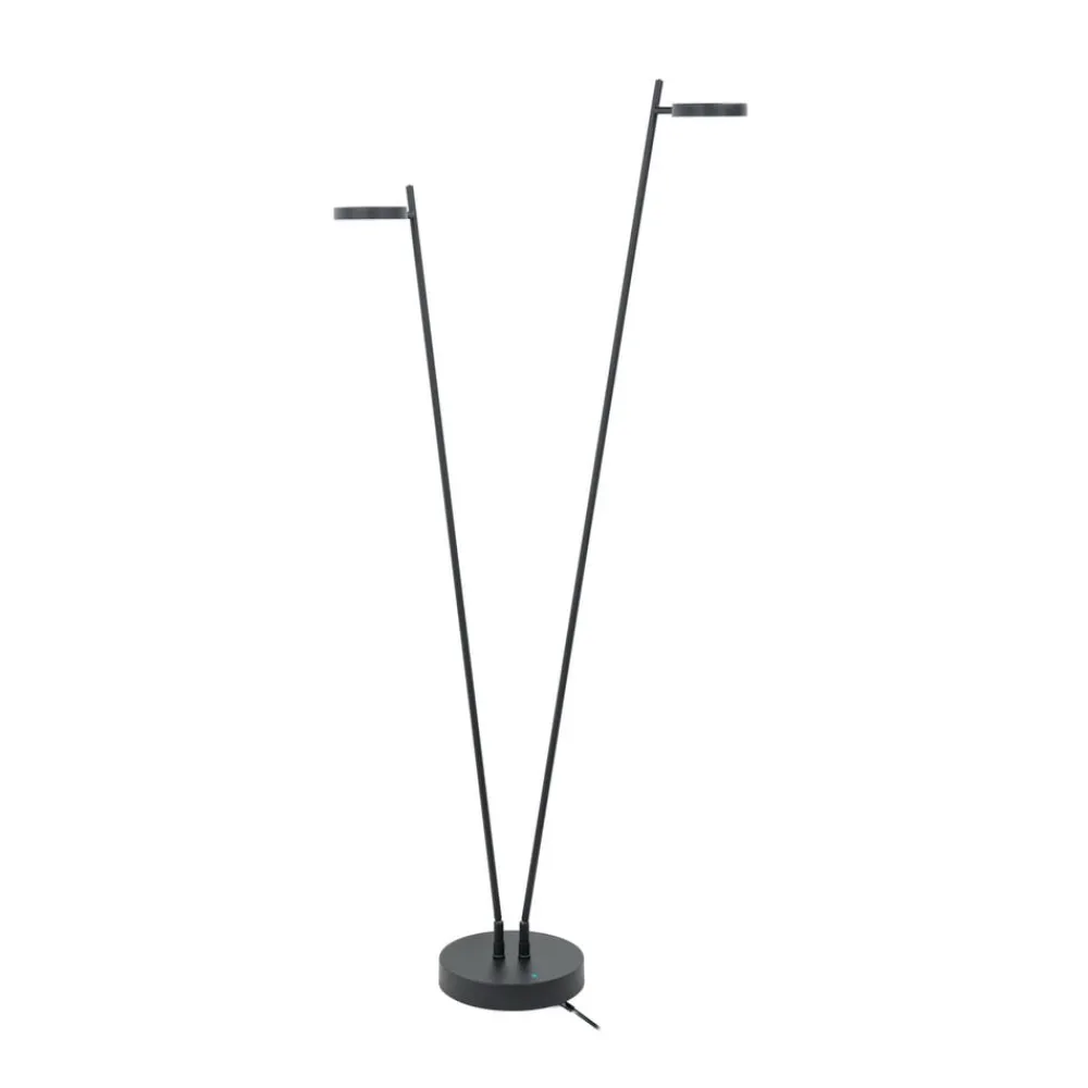 HighLight Gulvlamper|Gulvlamper > LED-gulvlampe Round Move, 2 lyskilder sort 142 cm CCT dæmpbar
