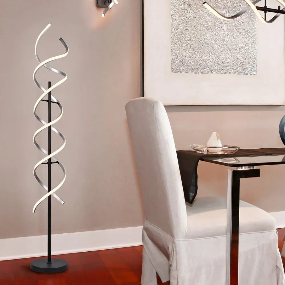 Trio Lighting Gulvlamper > LED-gulvlampe Sequence, dæmpbar, CCT, aluminium