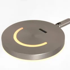 Steinhauer Gulvlamper|Gulvlamper > LED-gulvlampe Soleil, stålfarvet, metal, dæmper