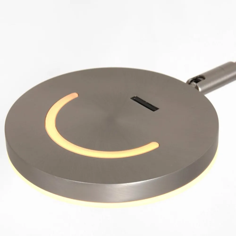 Steinhauer Gulvlamper|Gulvlamper > LED-gulvlampe Soleil, stålfarvet, metal, dæmper