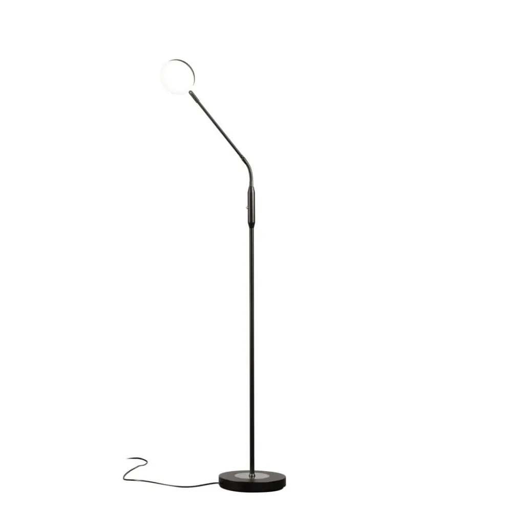 Gulvlamper|Gulvlamper ^ FISCHER & HONSEL LED-gulvlampe Sorento, sandgrå, højde 138 cm, CCT dæmpbar