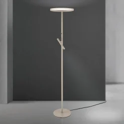 ORION Gulvlamper|Gulvlamper > LED-gulvlampe Teide, khaki, metal, læselampe, dæmper