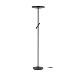 ORION Gulvlamper > LED-gulvlampe Teide, sort, metal, læselampe, dæmper