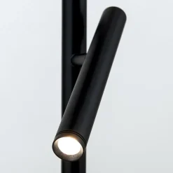 ORION Gulvlamper > LED-gulvlampe Teide, sort, metal, læselampe, dæmper