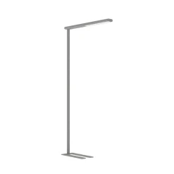 Arbejdsrum/Kontor ^ Maul LED-gulvlampe til kontor jet, sølvfarvet, dæmpbar, 195 cm