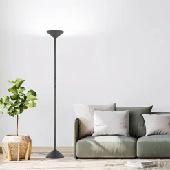 Fabas Luce Gulvlamper|Gulvlamper > LED-gulvlampe Tratto, antracit, metal, CCT, dæmpbar