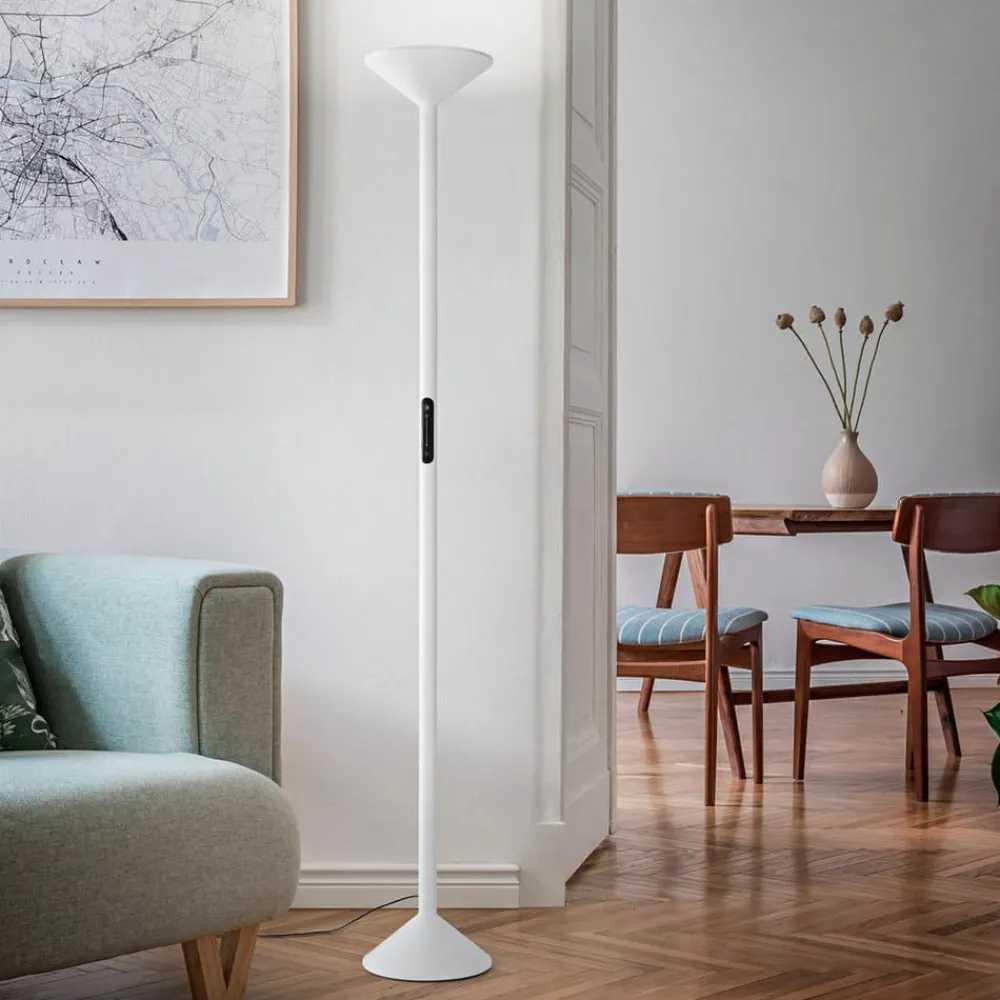 Fabas Luce Gulvlamper > LED-gulvlampe Tratto, hvid, metal, CCT, dæmpbar
