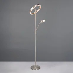 Trio Lighting Gulvlamper|Gulvlamper > LED-gulvlampe Willis, nikkel, højde 180 cm, metal CCT-dæmper