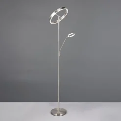 Trio Lighting Gulvlamper|Gulvlamper > LED-gulvlampe Willis, nikkel, højde 180 cm, metal CCT-dæmper