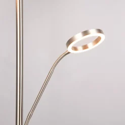 Trio Lighting Gulvlamper|Gulvlamper > LED-gulvlampe Willis, nikkel, højde 180 cm, metal CCT-dæmper