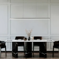 FISCHER & HONSEL Pendellamper > LED-hængelampe Borena, aluminiumfarvet, længde 113 cm Metal