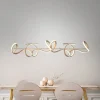 JUST LIGHT. GmbH Pendellamper|Pendellamper > LED-hængelampe Curls, messing, metal, 99 cm lang, dæmpbar