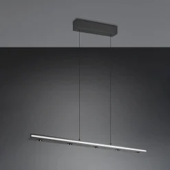 Trio Lighting Arbejdsrum/Kontor|Pendellamper > LED-hængelampe Graham, sort, metal, op/ned, CCT, dæmper