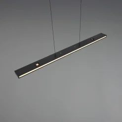Trio Lighting Arbejdsrum/Kontor|Pendellamper > LED-hængelampe Graham, sort, metal, op/ned, CCT, dæmper