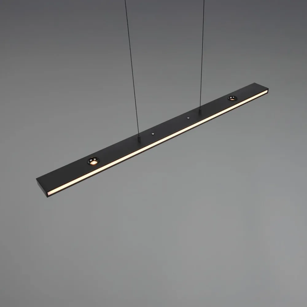 Trio Lighting Arbejdsrum/Kontor|Pendellamper > LED-hængelampe Graham, sort, metal, op/ned, CCT, dæmper