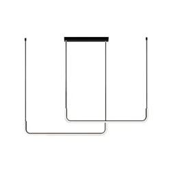 Pendellamper ^ Milagro Lighting LED-hængelampe Horizon, metal, sort, 4.000 K