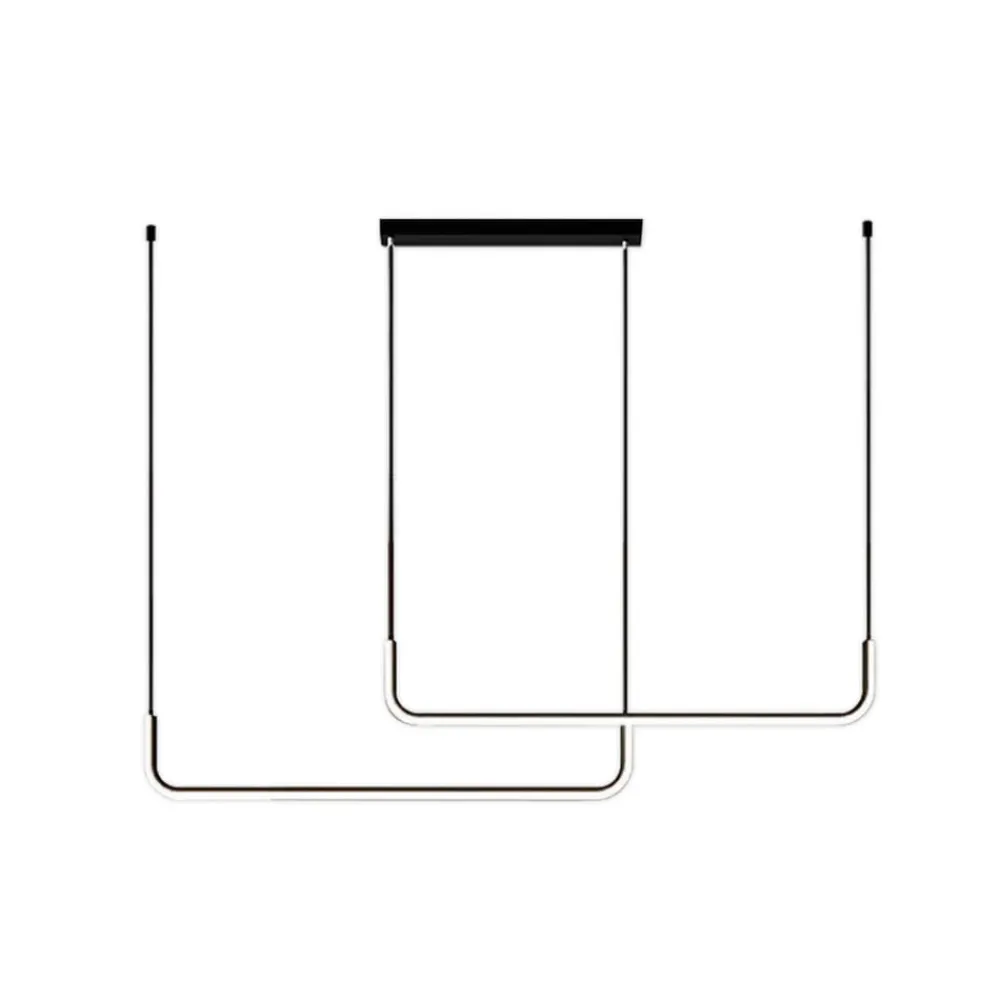 Pendellamper ^ Milagro Lighting LED-hængelampe Horizon, metal, sort, 4.000 K