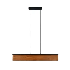Trio Lighting Pendellamper > LED-hængelampe Kalea, længde 110 cm, træfarvet, træ
