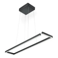 Arbejdsrum/Kontor ^ Knapstein LED-hængelampe Marisa-100, sort mat, 100 x20 cm