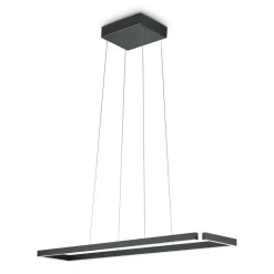 Arbejdsrum/Kontor ^ Knapstein LED-hængelampe Marisa-100, sort mat, 100 x20 cm