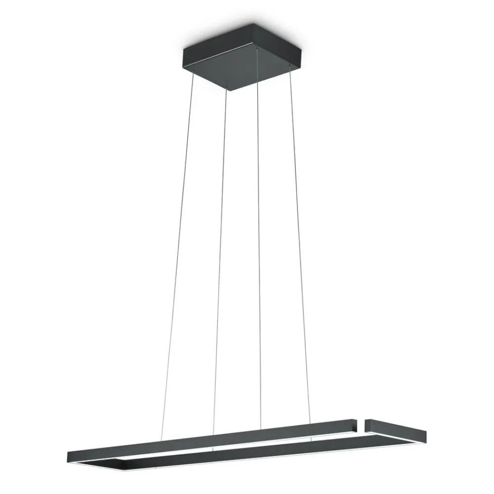 Arbejdsrum/Kontor ^ Knapstein LED-hængelampe Marisa-100, sort mat, 100 x20 cm