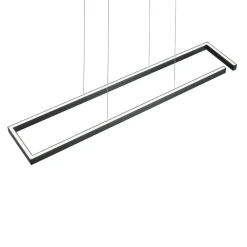Arbejdsrum/Kontor ^ Knapstein LED-hængelampe Marisa-100, sort mat, 100 x20 cm