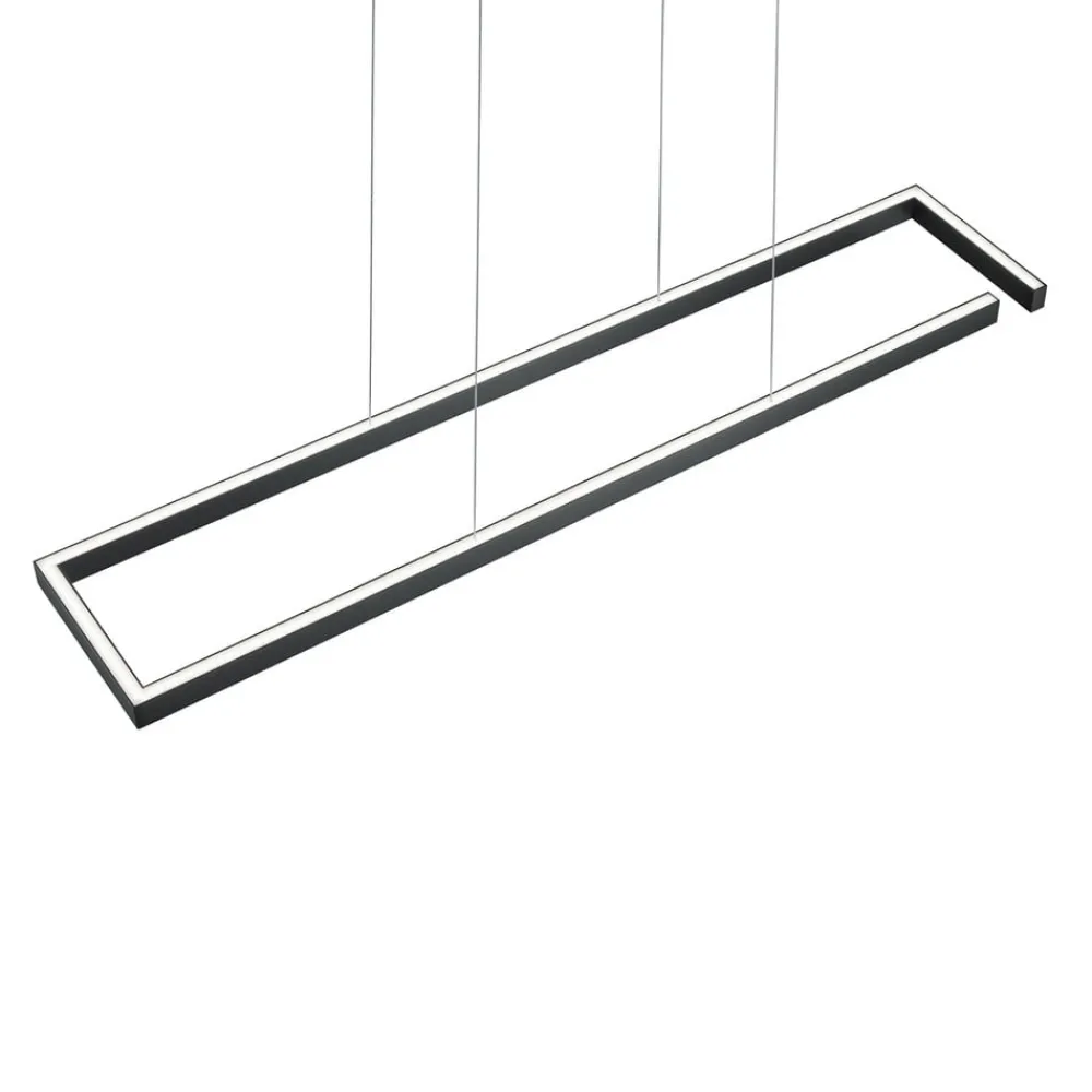 Arbejdsrum/Kontor ^ Knapstein LED-hængelampe Marisa-100, sort mat, 100 x20 cm