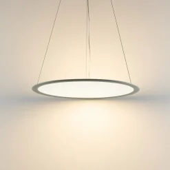 Pendellamper ^ Deko-Light LED-hængelampe PANEL, grå, Ø 63 cm, metal, CCT, dæmpbar, 50 W