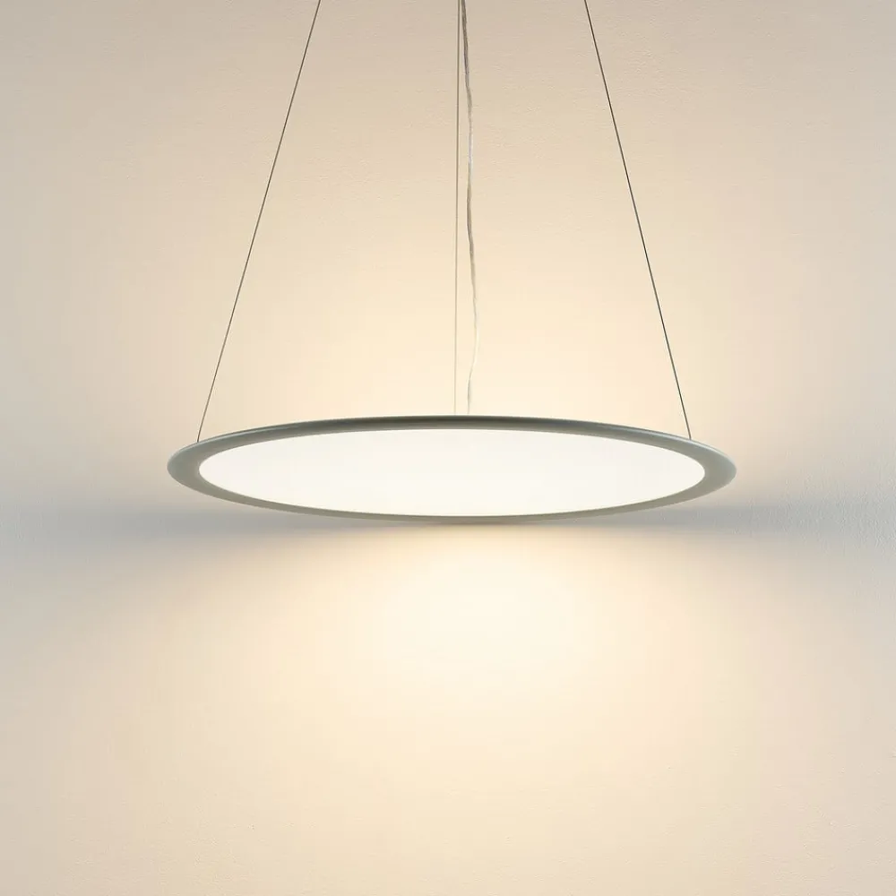 Pendellamper ^ Deko-Light LED-hængelampe PANEL, grå, Ø 63 cm, metal, CCT, dæmpbar, 50 W