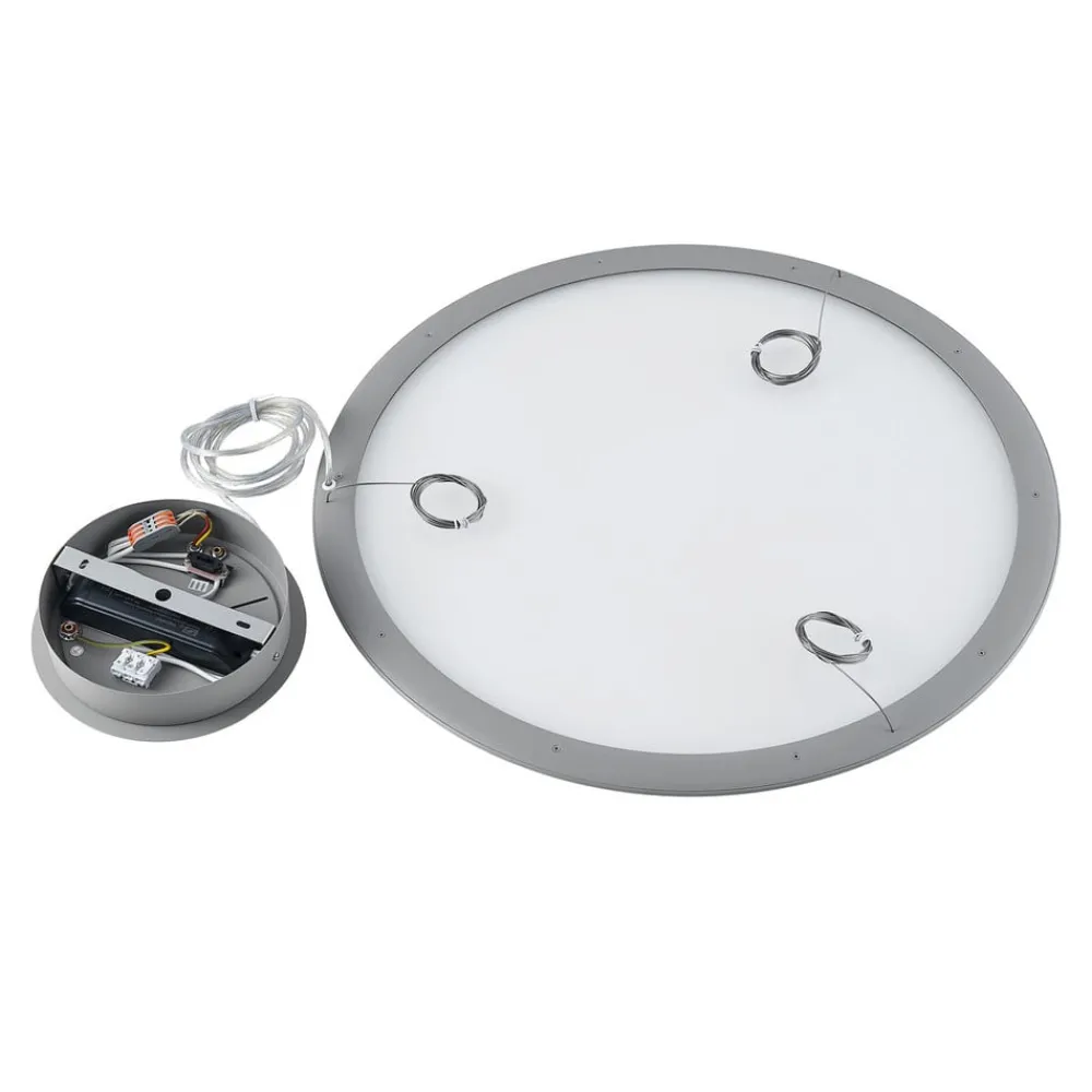 Pendellamper ^ Deko-Light LED-hængelampe PANEL, grå, Ø 63 cm, metal, CCT, dæmpbar, 50 W