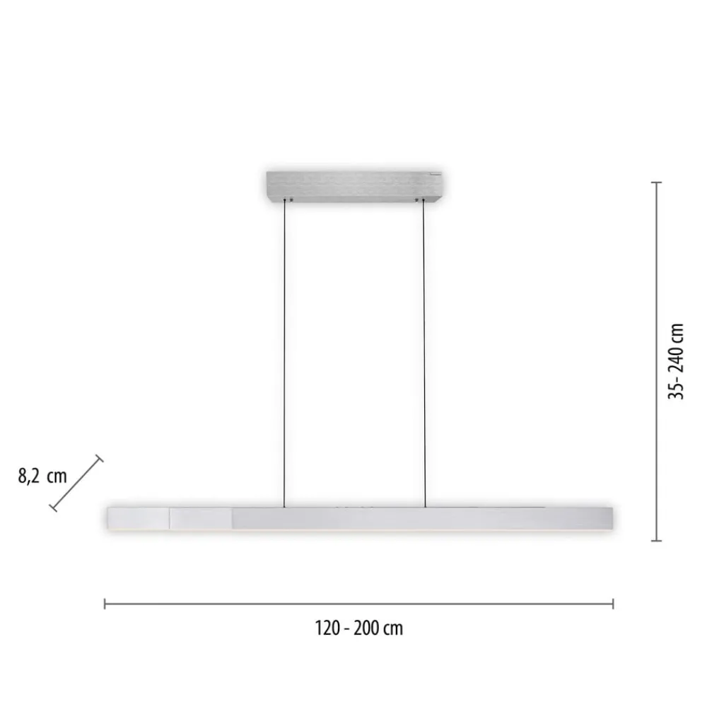 Pendellamper ^ PURE LED-hængelampe Moto-Rise, diamant, aluminium, CCT