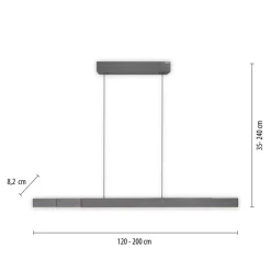 PURE Pendellamper > LED-hængelampe Moto-Rise, platin, aluminium, CCT