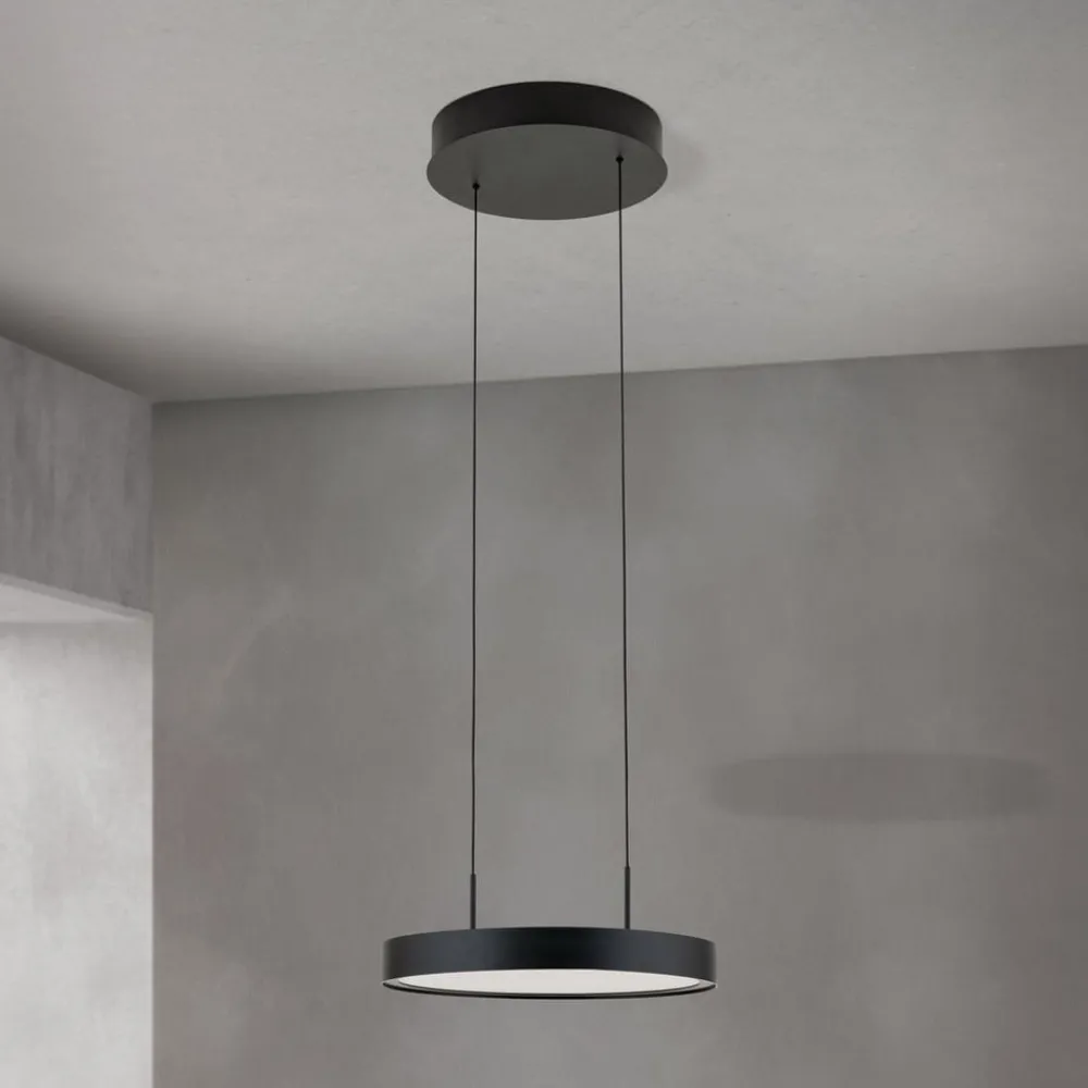 Pendellamper ^ ORION LED-hængelampe Teide, sort, 1 lyskilde, metal, 2.700 K