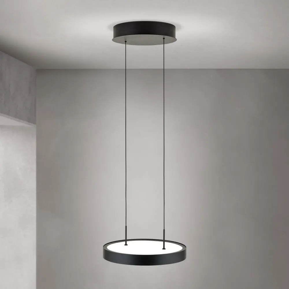 Pendellamper ^ ORION LED-hængelampe Teide, sort, 1 lyskilde, metal, 2.700 K