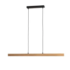 TK Lighting Pendellamper|Pendellamper > LED-hængelampe Teo, fyrretræ, længde 96 cm, træ, bjælkeform